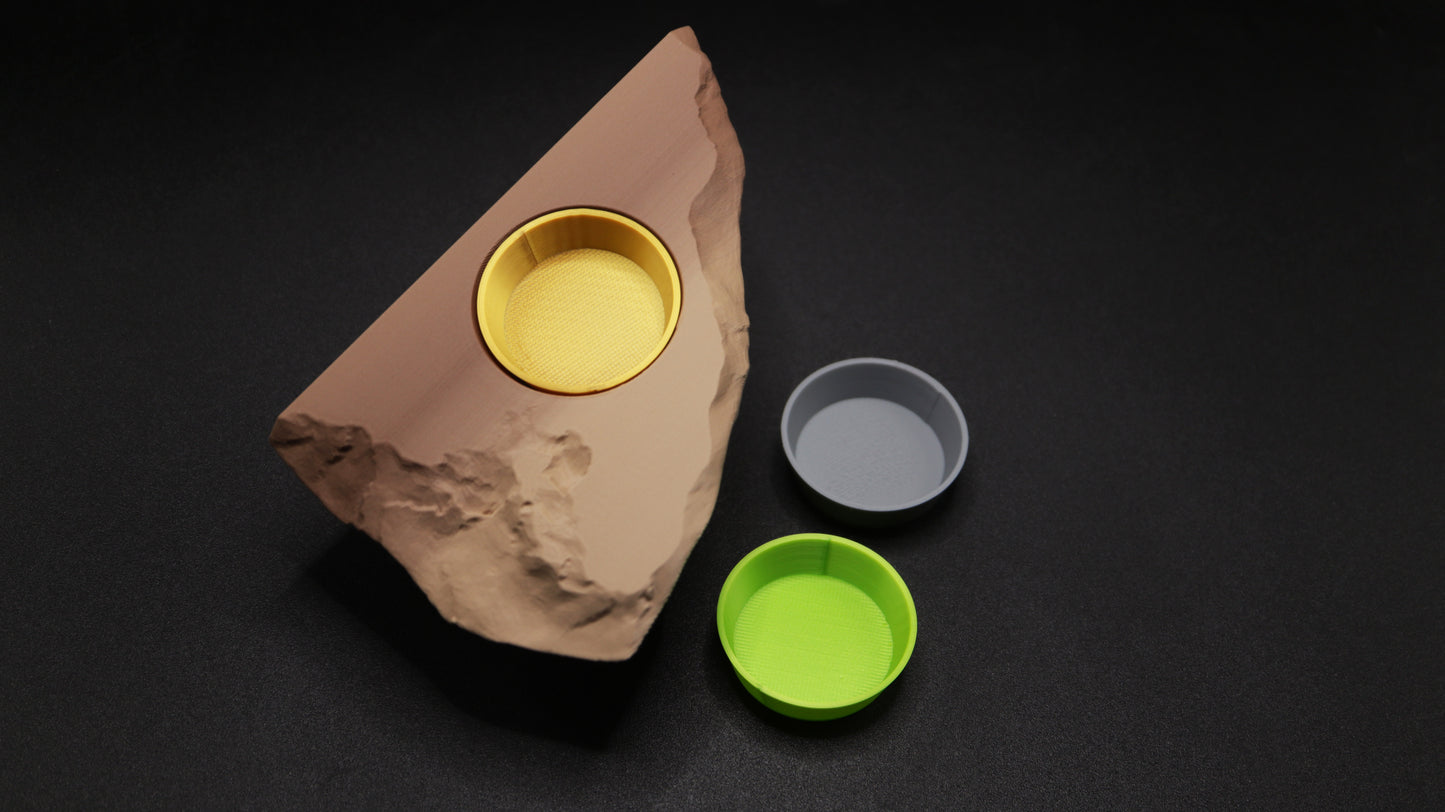 Magnetic Rocky Gecko Food Ledge, Bowls & Spoon Kit