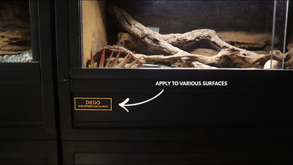 Personalised Self-Adhesive Vivarium Sign